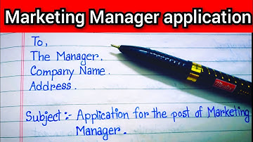Application for Marketing Manager Post ||Joining Letter to Bank || #application #marketingmanager