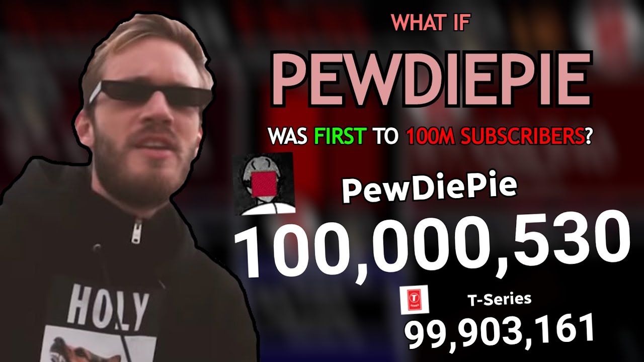 ⁣PewDiePie vs T-Series - What if PewDiePie Was First to 100M Subscribers?