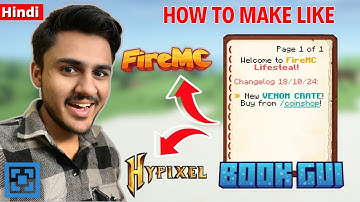 How to Make Hypixel & FireMC Like Book GUI | Server Join Book Setup Tutorial - BookNews Plugin Hindi