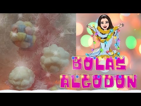 COMO HACER UNAS BONITAS BOLAS DE ALGODON PARA TU ARBOL DE NAVIDAD