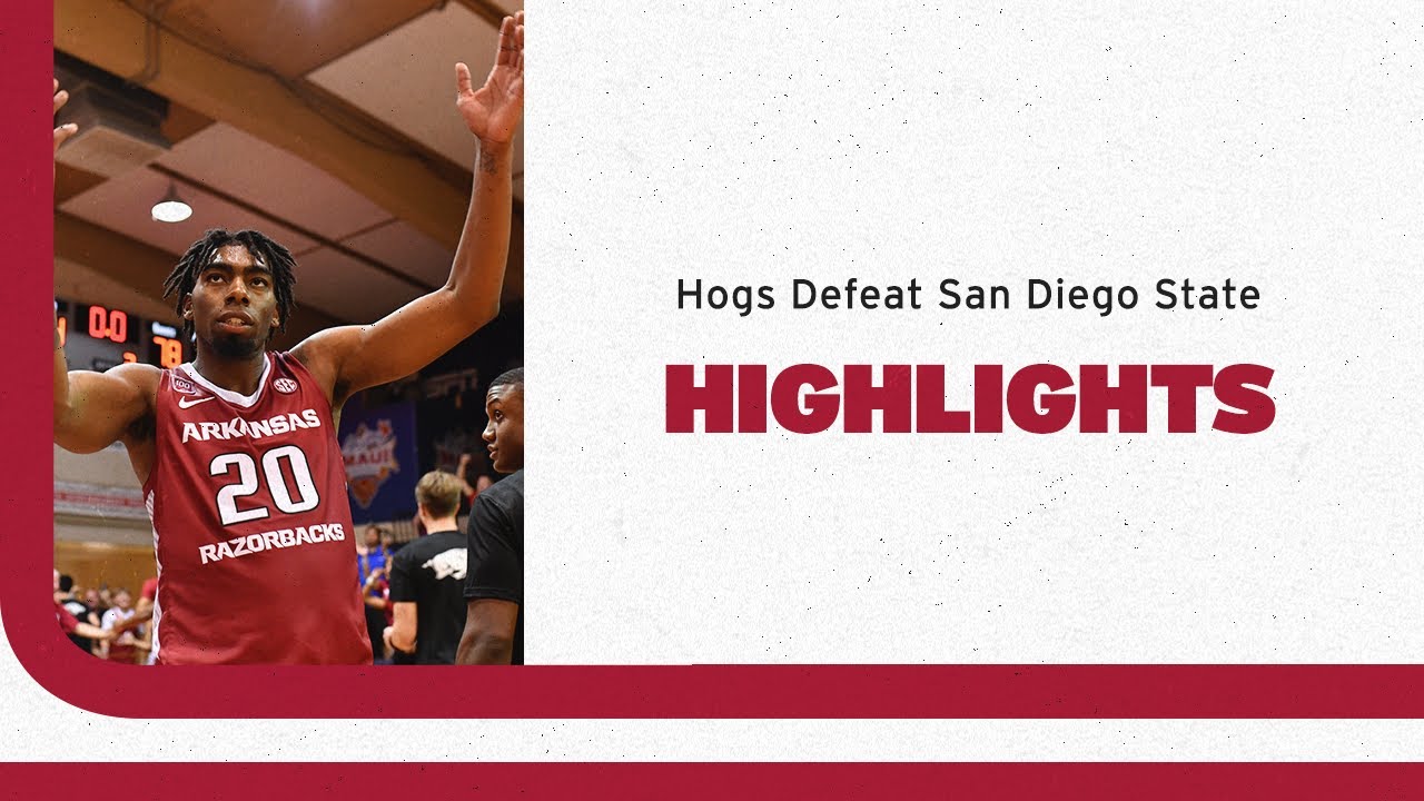 Razorback Basketball Highlights, Hogs Defeat San Diego State