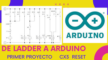 PRIMER PROYECTO LADDER  EN  ARDUINO    DE LÓGICA  CABLEADA  A PROGRAMADA