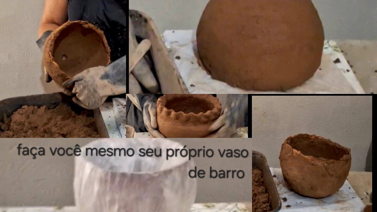 🌻Video um fazendo Vaso de barro #reciclando!Decoro meu jardim assim # ...