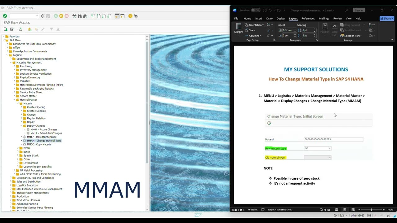 How To Change Material Type In SAP S4 HANA | SAP MM | SAP MATERIAL MASTER
