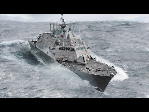 Massive US Navy Ships Battling Giant Waves In Middle Of Storm