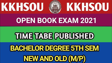 Kkhsou obe exam 2021 // bachelor degree 5th sem new and old major and pass time table // obe routine