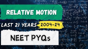 3. Relative Motion | 21 Years (2004-24) NEET PYQ Chapterwise | Kinematics | Physics
