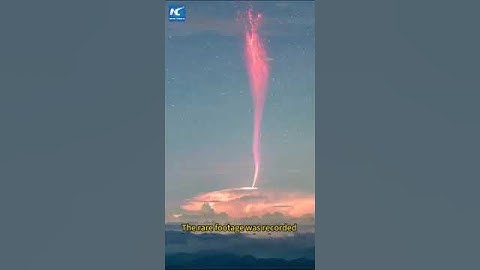 Spectacular red sprite in China