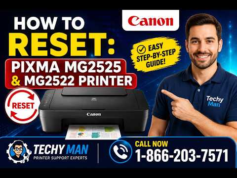 How to Reset Canon PIXMA MG2525 & MG2522 Printer | Easy Reset Guide