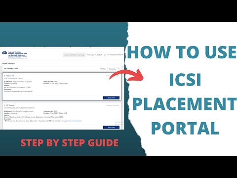 How to use ICSI Placement portal | By Chaitanya Kedia