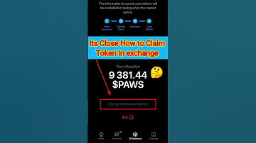 paws airdrop | how to claim token in exchange | paws claiming #shorts #viralvideo #paws #crypto