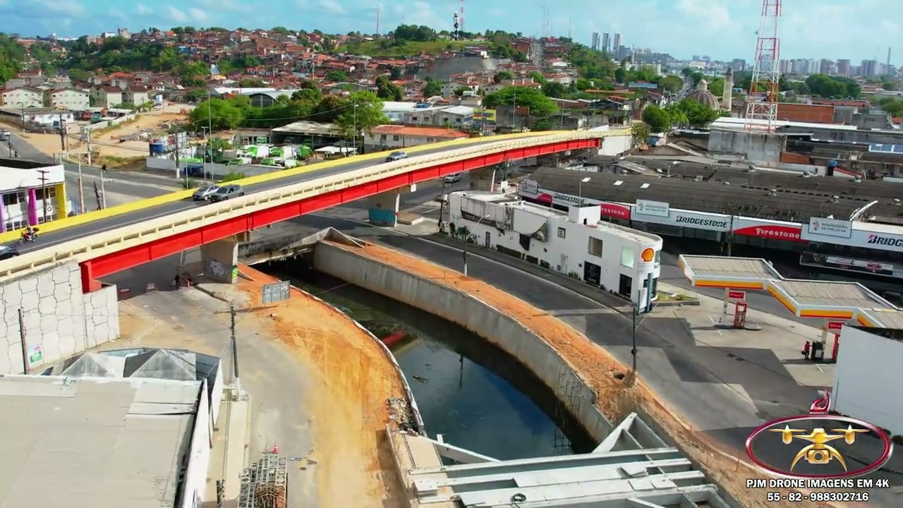 Реконструкция ручья Салгадихо | Масейо | Алагоас, Бразилия | 4K вид с воздуха | DJI Air 2S