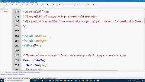 Lezione 3 - Vettori di struct: la ricerca - Linguaggio C