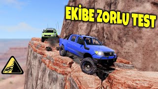 UÇURUMUN DİBİNDE EKİBE ZORLU TEST OFF-ROAD ZAMANI / BeamNG.drive screenshot 4