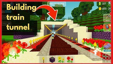 How to build a train tunnel on block craft 3d