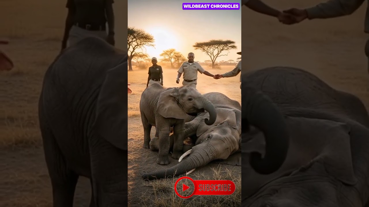 “The Baby Elephant That Waited Beside Its Mother’s Body — Until Help Arrived 💔➡️❤️”