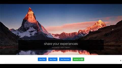 "Mountain Man" Flatiron School Mod 3 Project