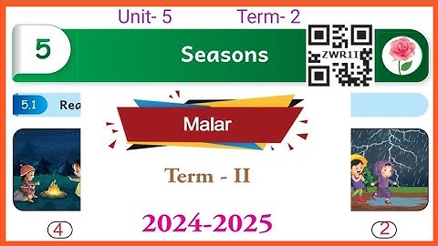 Seasons, Malar, Unit- 5, English workbook answers, term2