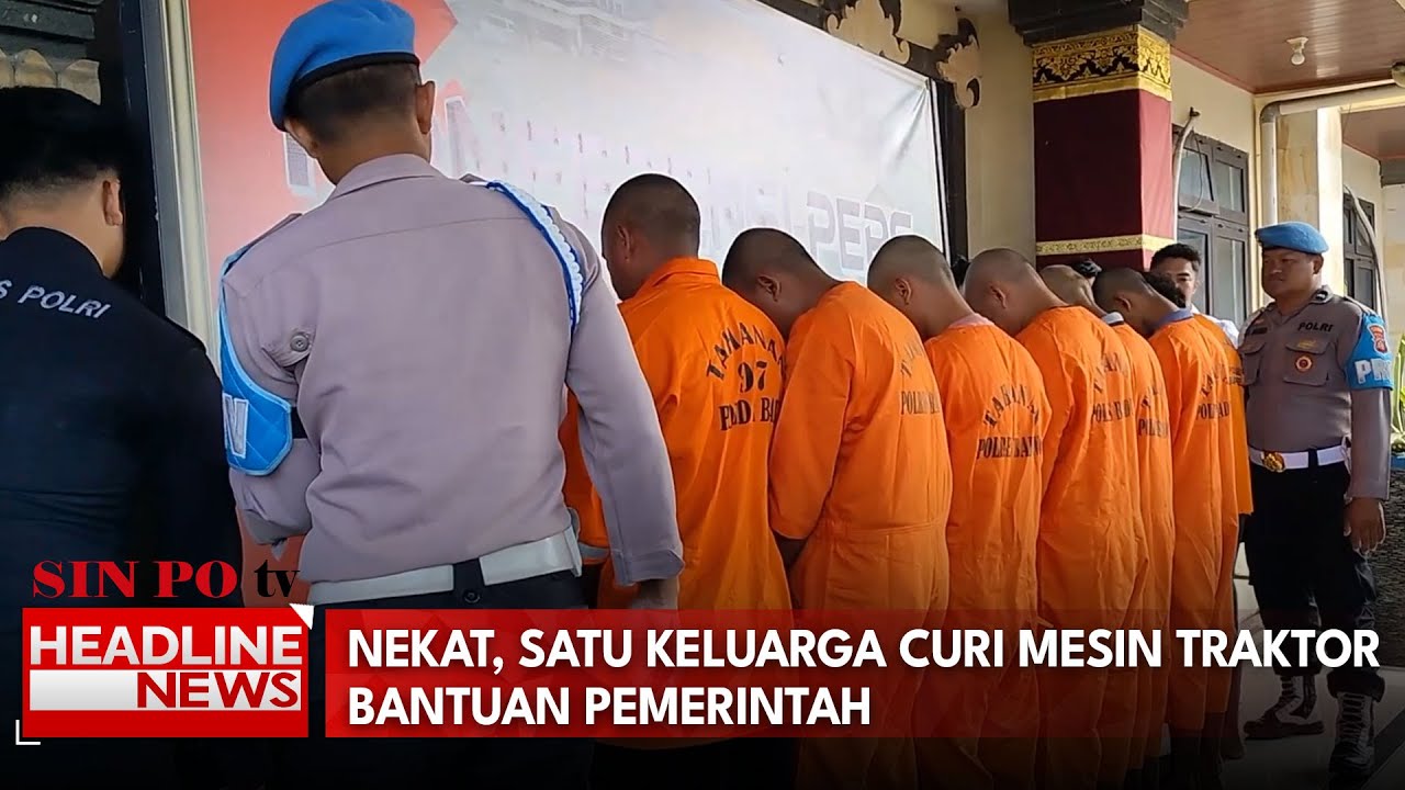 Nekat, Satu Keluarga Curi Mesin Traktor Bantuan Pemerintah
