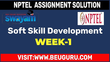 NPTEL Soft Skill Development Assignment 1 Solution || 2024 Week 1