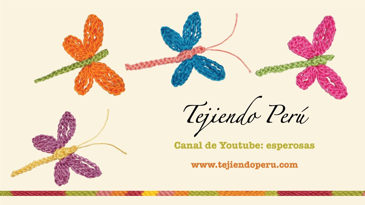 Libélulas en crochet (modelo 2) - Tejiendo Perú
