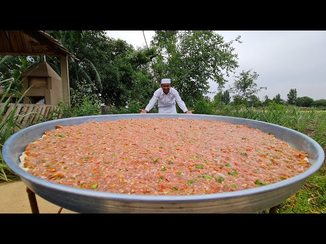 Turkish Pizza Recipe | Turkish Lahmacun Recipe | Crusty and Juicy Lahmacun | Village Food Secrets class=