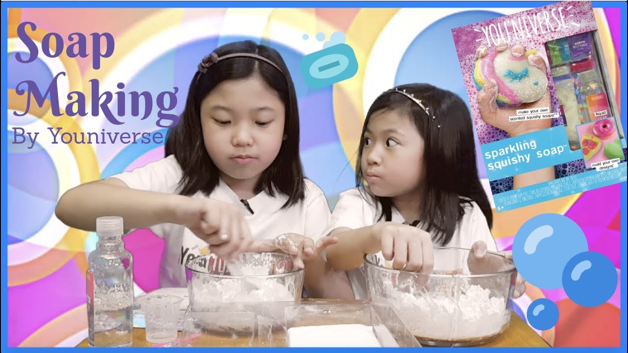 vlog040 Youniverse Squishy Soap | Soap Making | Squishy Soap | Glittery Soap - YouTube
