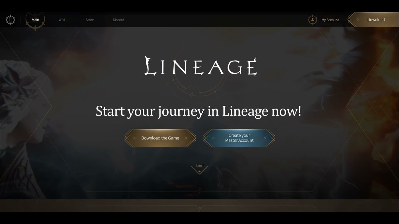 Lineage 2 landing page website Template