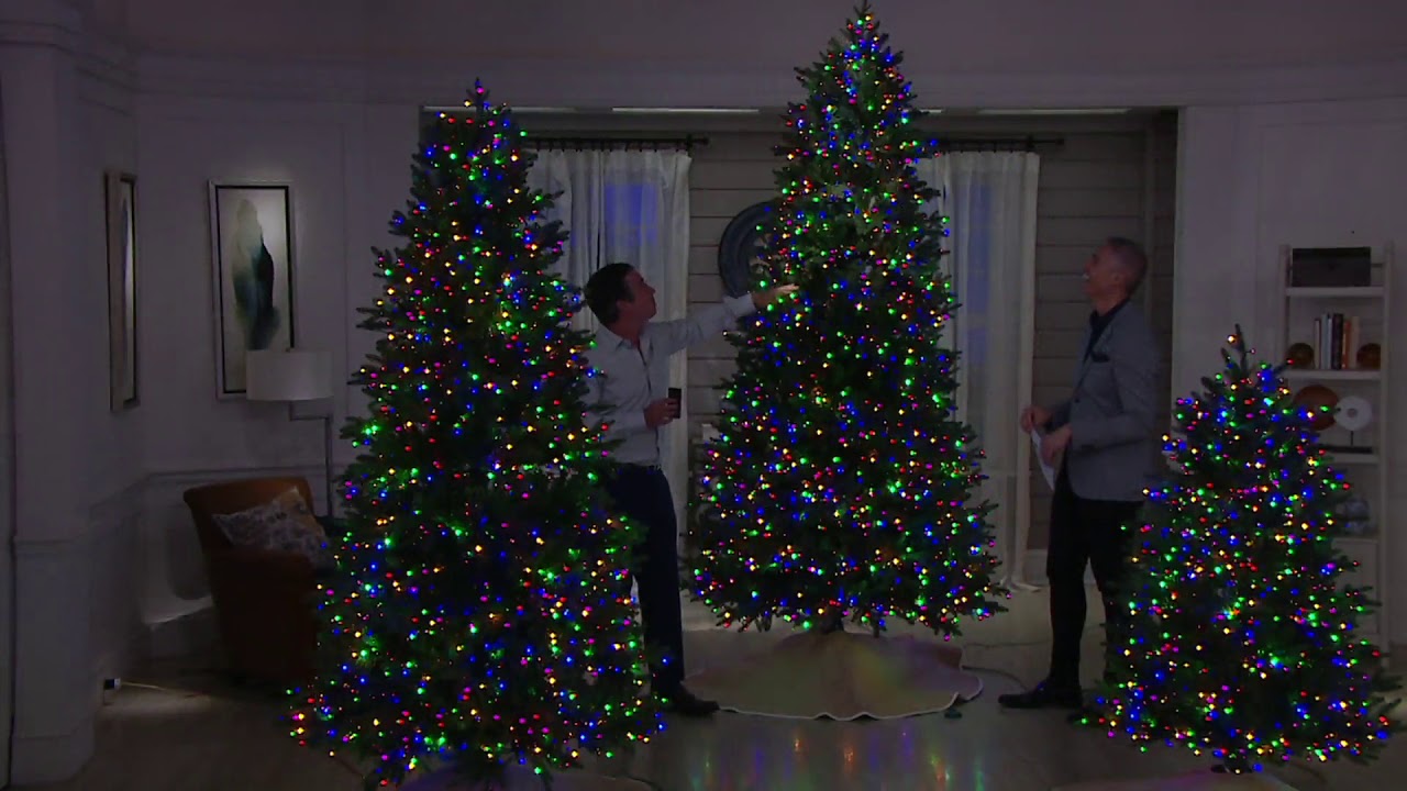 Santa's Best Grand Noble Tree with 6 Functions & LED Gumdrop Lights on