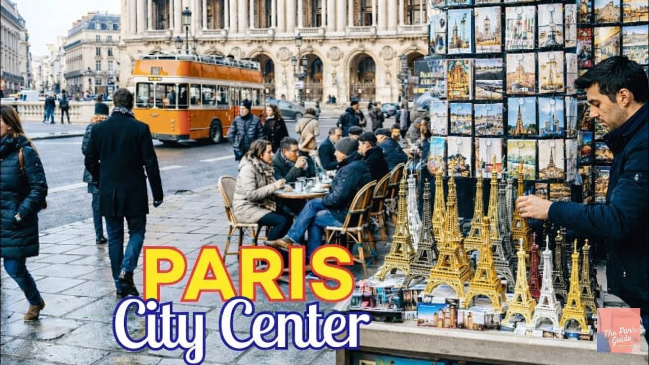 ☀️ Central Paris | Hidden Streets of Paris 🇫🇷 | Parisian Cafés & Busy Streets | Walking Tour in 4K