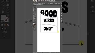 70's Good Vibes Only Style Text in Illustrator Tutorial #shorts