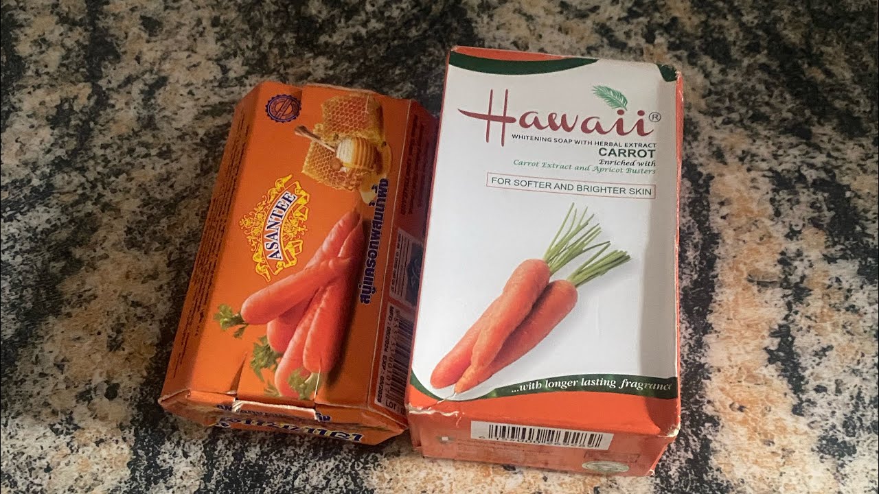 Asantee carrot vs Hawaii carrot bar soap 