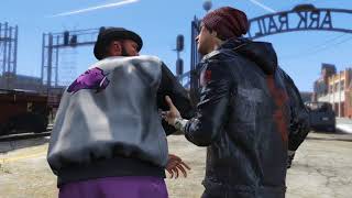 GTA V - Modded Cutscenes - Delsin Rowe as Franklin