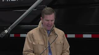 Kentucky Governor Andy Beshear speaking at winter weather news conference
