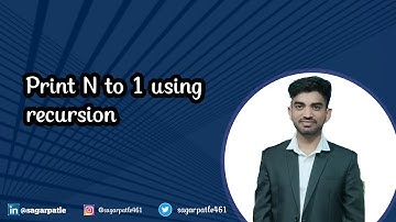 Print N to 1 using recursion