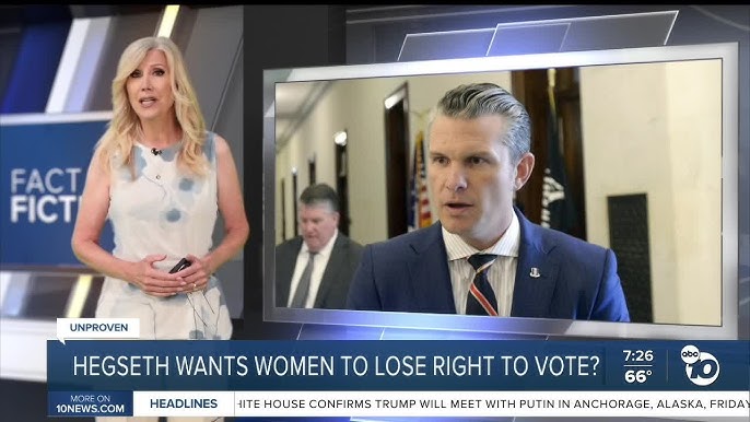 Defense Secretary Pete Hegseth believes women shouldn't have right to vote?