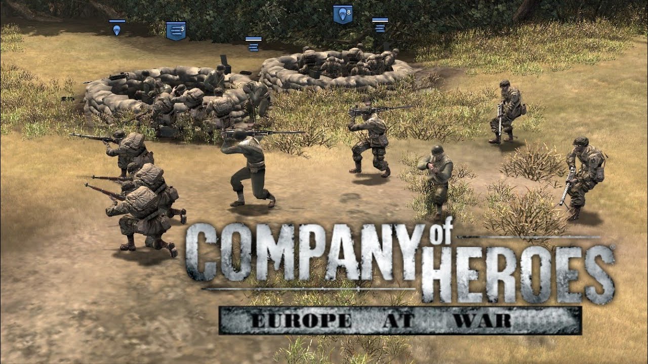 Company of Heroes HMG Advance 1vs2 Expert [Europe At War mod]