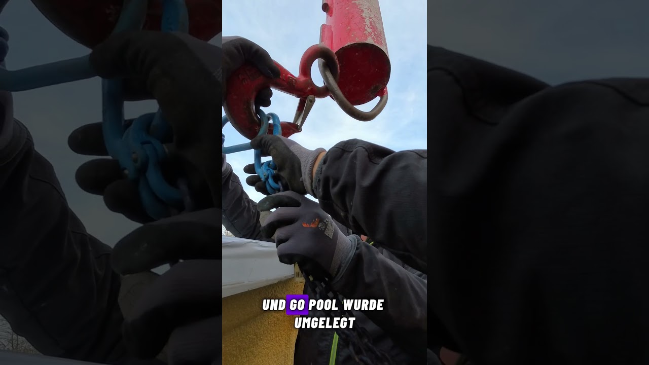 Poolentladung live vin der Baustelle! 