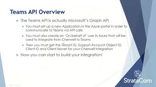 StrataCom's Microsoft Teams Integration with Cherwell