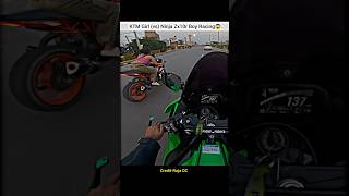Girl Crazy Ride KTM RC 390 vs Ninja Zx10r😱#shorts #bike #rider #ktm #ridergirl #ninja #zx10r #race