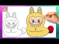 How To Draw Labubu Shrimp Tempura | The Monsters - Pop Mart | Drawing Tutorial for Beginner Artists