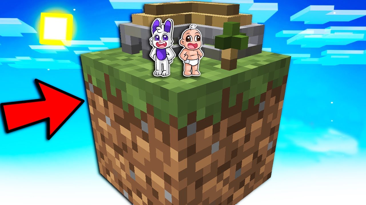 !MINECRAFT PERO CONSTRUYO una CASA NOOB EN UN BLOQUE 🏠😂! MINECRAFT CAPITAN WINKI