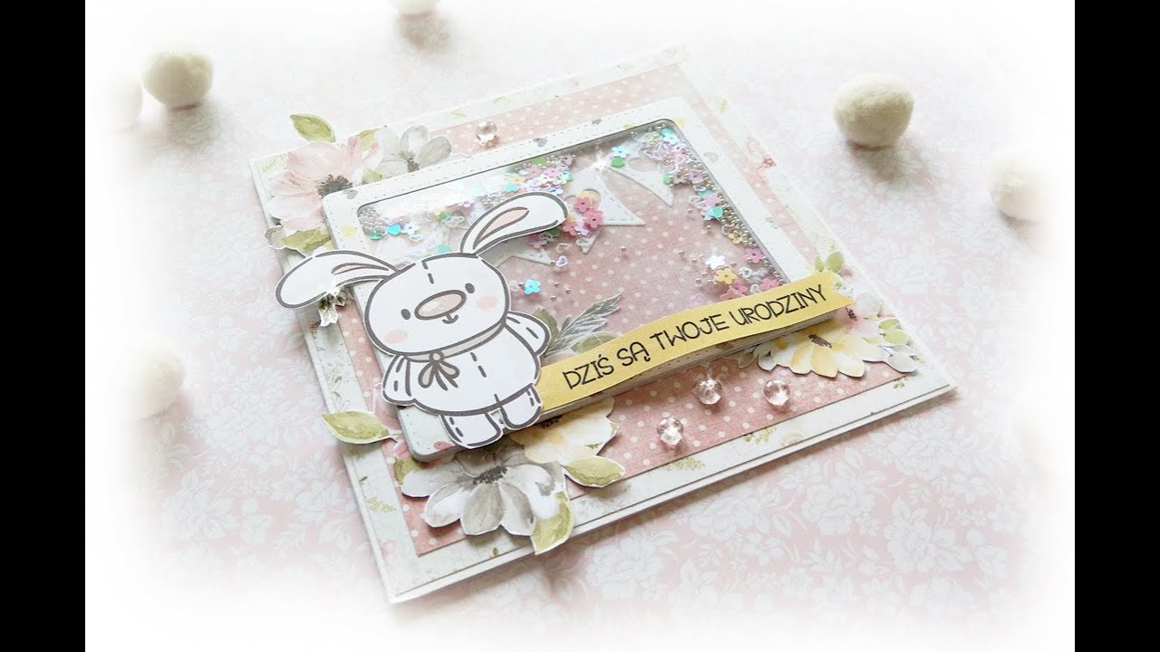 Kartka dziecięca z shakerem/Children's card with a shaker . TUTORIAL