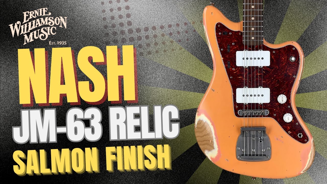 ギター NASH GUITARS JM63 Nash JM63 Jazzmaster Guitar, 3 Tone Sunburst, Binding, Block