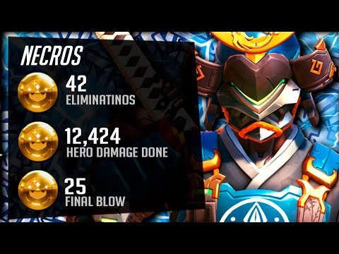 Necros OP Genji - 42 elims! [ Overwatch Season 33 Top 500 ]