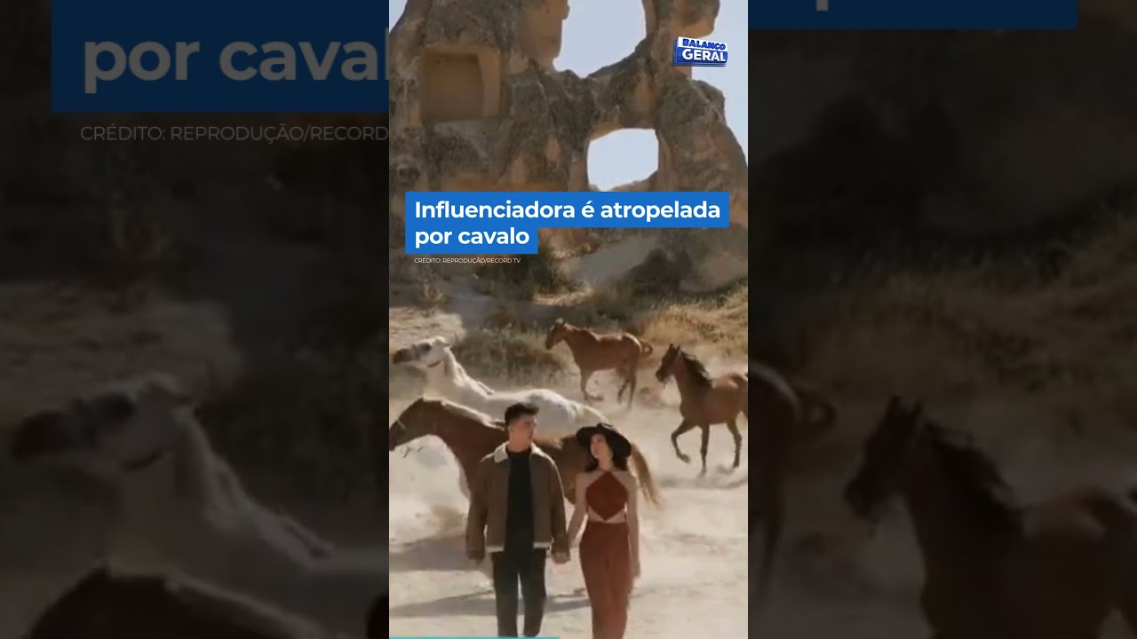 Influenciadora é atropelada por cavalo #Shorts