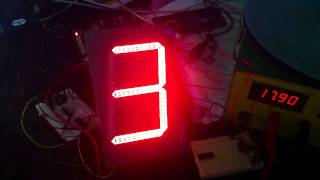 Testing large seven segment display