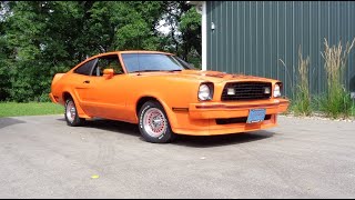 1978 Ford Mustang II King Cobra in Orange & 302 Engine Sound on My Car Story with Lou Costabile