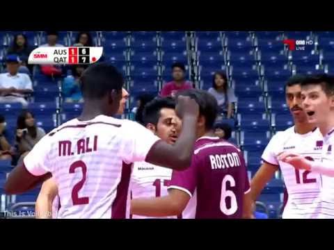 Australia vs Qatar | 13 July 2016 | 18th Asian Men&#39;s U20 Volleyball Championship