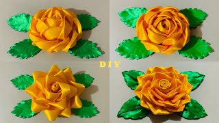 DIY Satin Ribbon Rose Flowers | Best Rose with ribbon crafts | Ribbon decoration ideas | DIY Flower